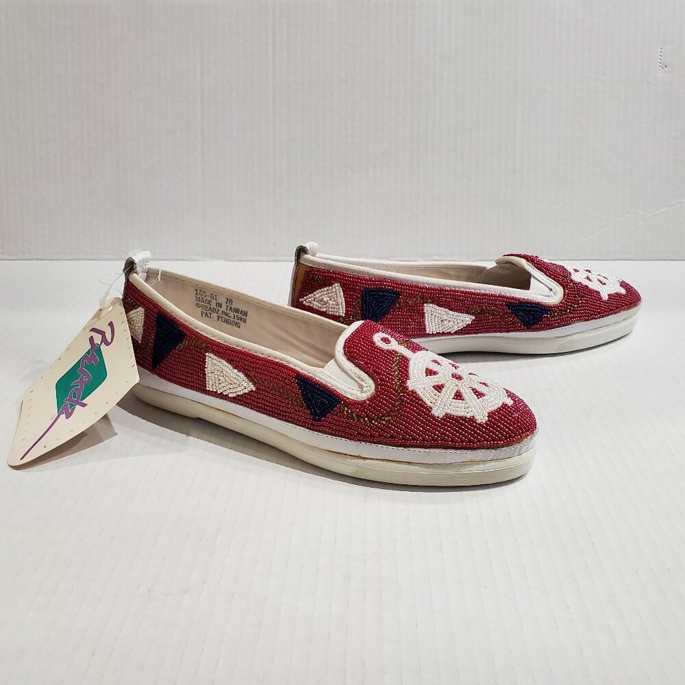 Beadz Beaded Espadrille Style Shoe, Handsewn, NWT